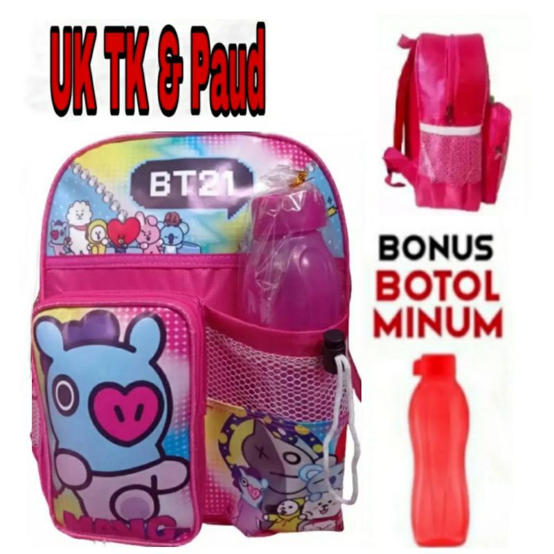 TAS RANSEL ANAK CEWE TK&amp;PAUD BERHADIAH BOTOL MINUM