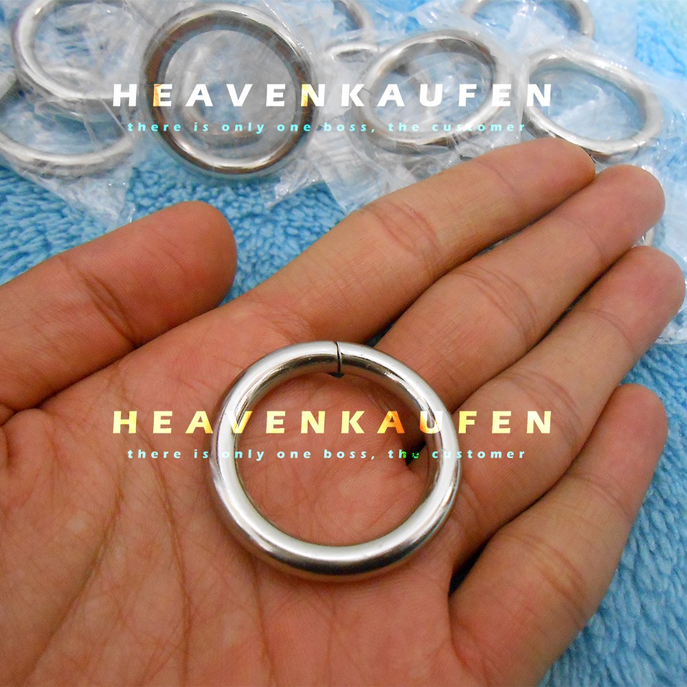 Ring Bulat / Ring O 2,5 cm Tebal 4,5 mm Warna Nikel Silver