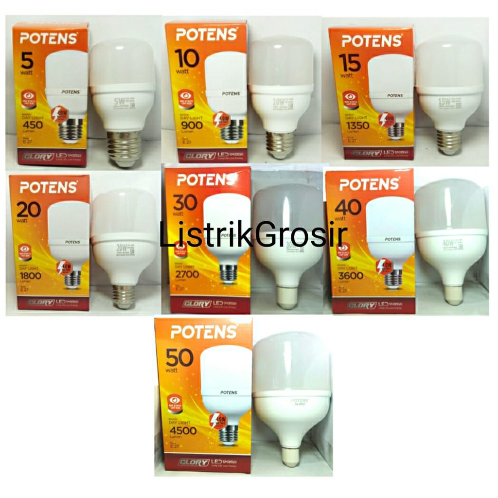 Kapsul T Bulb Potens Glory Lampu Led Potens 5w Glory Led 5watt Putih