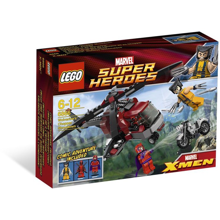 BARU LEGO 6866 WOLVERINE'S CHOPPER SHOWDOWN