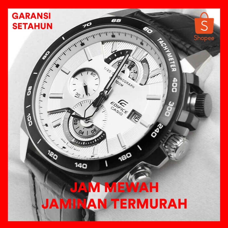 Jam Tangan Pria Merk Casio Edifice EFR 520 / EFR520 Leather Free Yes