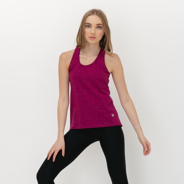 Jivvanya Activewear - Stardust Racerback Tank Magenta - Atasan / baju top olahraga wanita