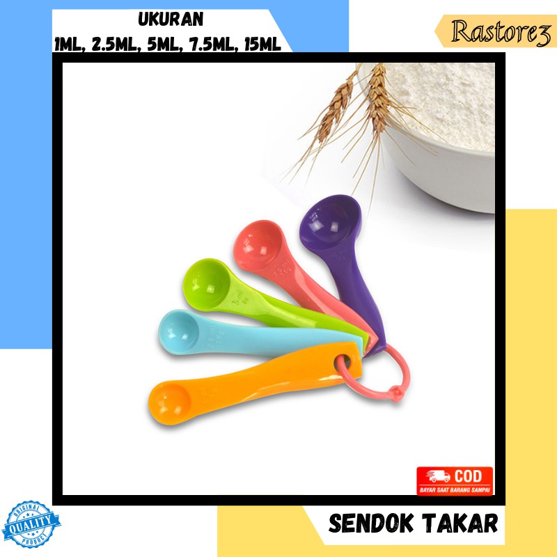 SENDOK MAKAN BAYI SENDOK TAKARAN SENDOK TEH 5 IN 1 SENDOK MAKAN ANAK SENDOK SERBAGUNA br383