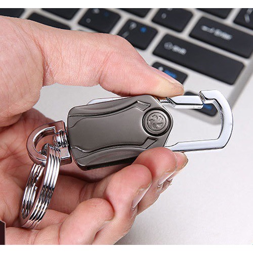 Gantungan Kunci Stainless 3 in 1 Keychain Bottle Opener Alat Buka Botol and SPINNER