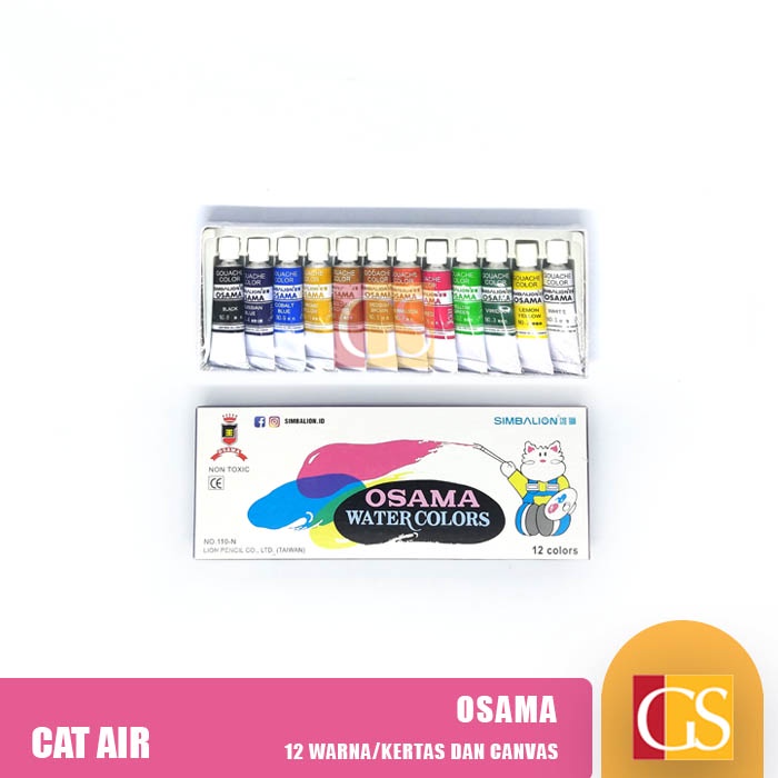 

CAT AIR WATER COLOUR OSAMA 12 WARNA