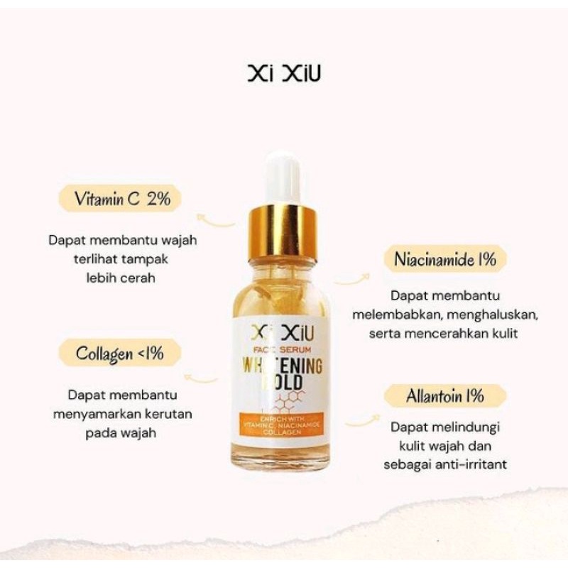 XI XIU Face Serum Vitamin C | Anti Acne | Whitening Gold 20 ml