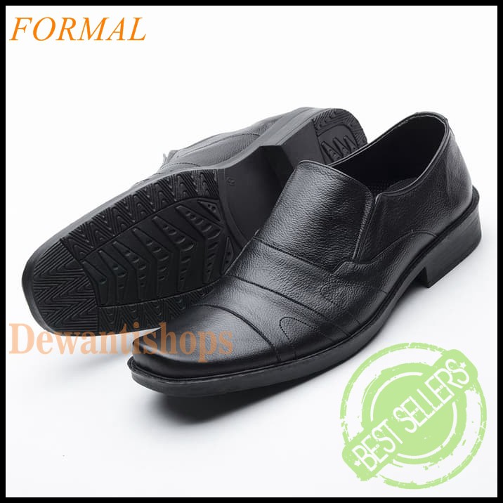(COD)SEPATU PANTOFEL PRIA KULIT 100%