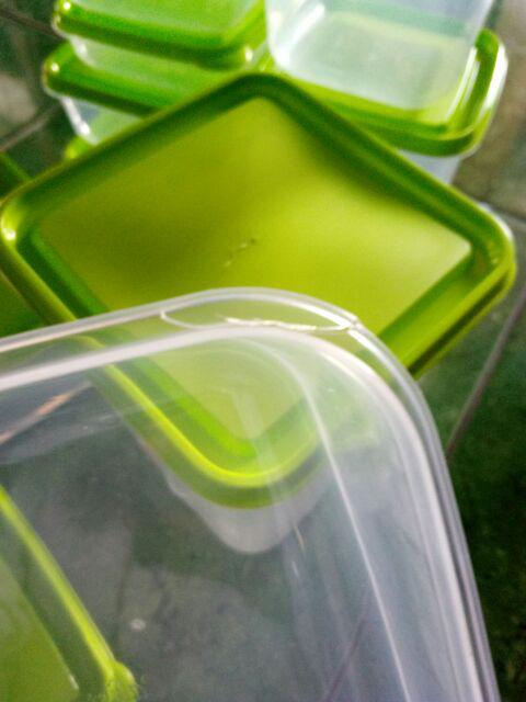 Calista Otaru Bening Isi 14 Pcs (7 Set) / Toples Plastik / Tempat Makanan / Container / Warna Hijau
