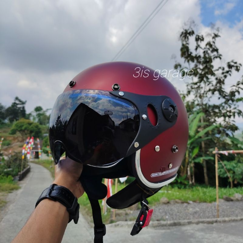 HELM BOGO PILOT ITALY RETRO FULL LEHER SNI PRIA WANITA DEWASA ORIGINAL PREMIUM