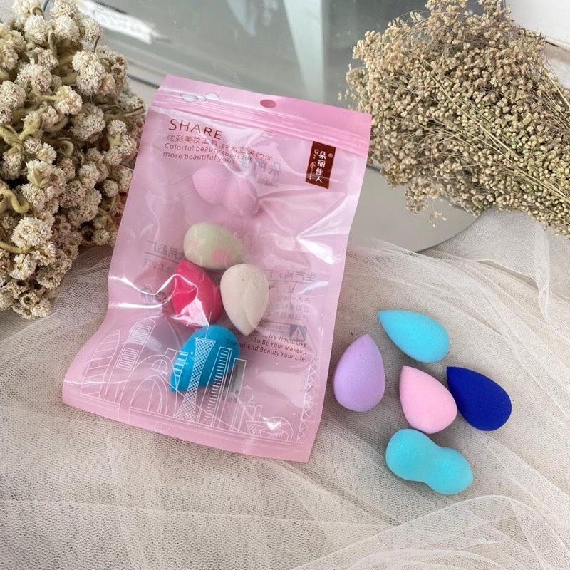 0BEAUTY BLENDER MINI ISI 5PCS / SPONS MAKEUP MINI ISI 5 / MAKE UP SPONGE MINI