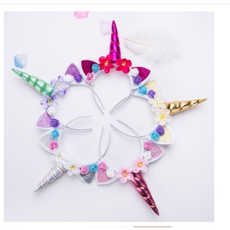 bando unicorn LED / bando kelinci LED / bunny hat