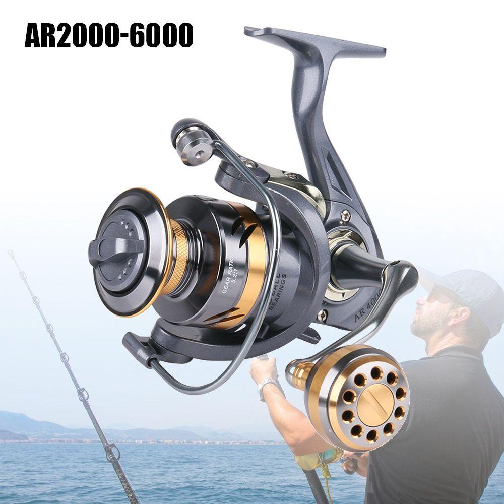 TOP Spinning Fishing Reel Alat Pancing Camping Baru All Metal Metal Roda