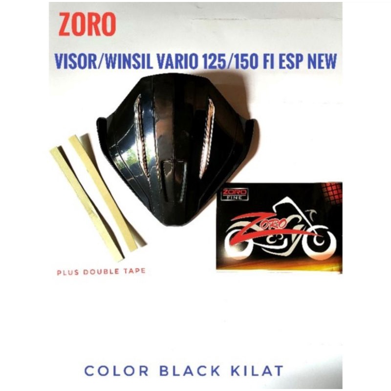 Visor new vario 125 150 th 2018 - 2021 black piano