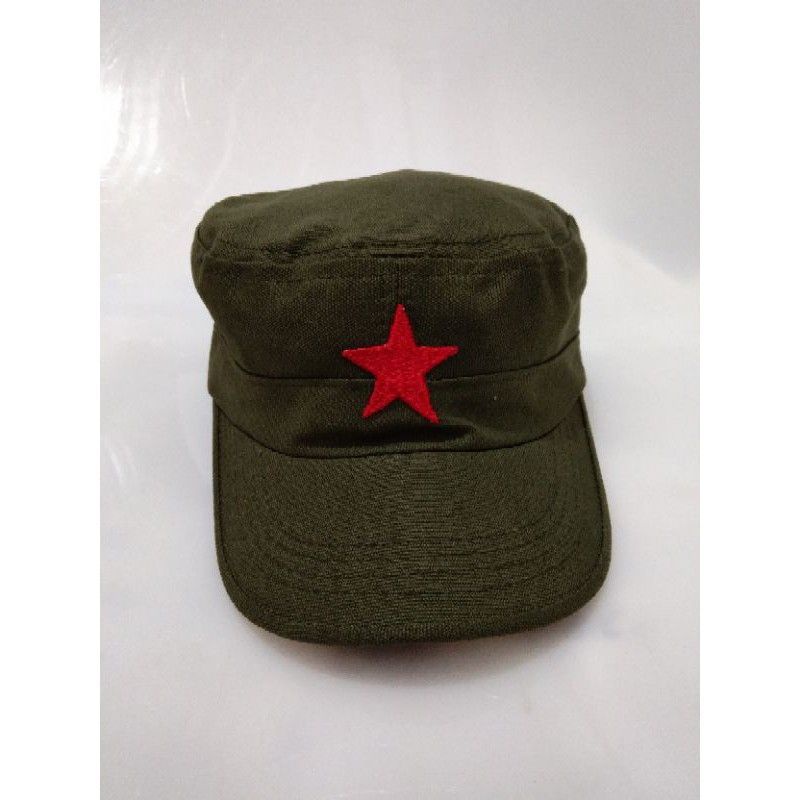 TOPI KOMANDO bordir bintang merah
