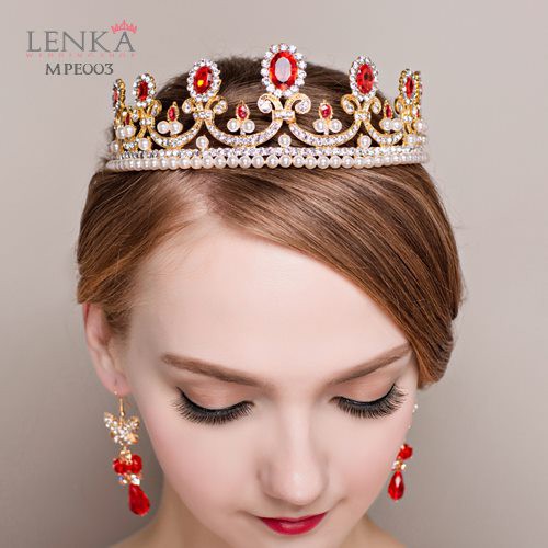 [STOK TERBATAS] HEADPIECE AKSESORIS PERNIKAHAN MAHKOTA PENGANTIN MPE003