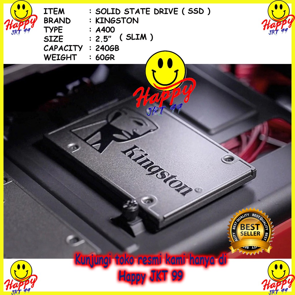 [ HAPPY JKT 99 ] SSD KINGSTON A400 240GB SATA 2.5&quot; ORIGINAL