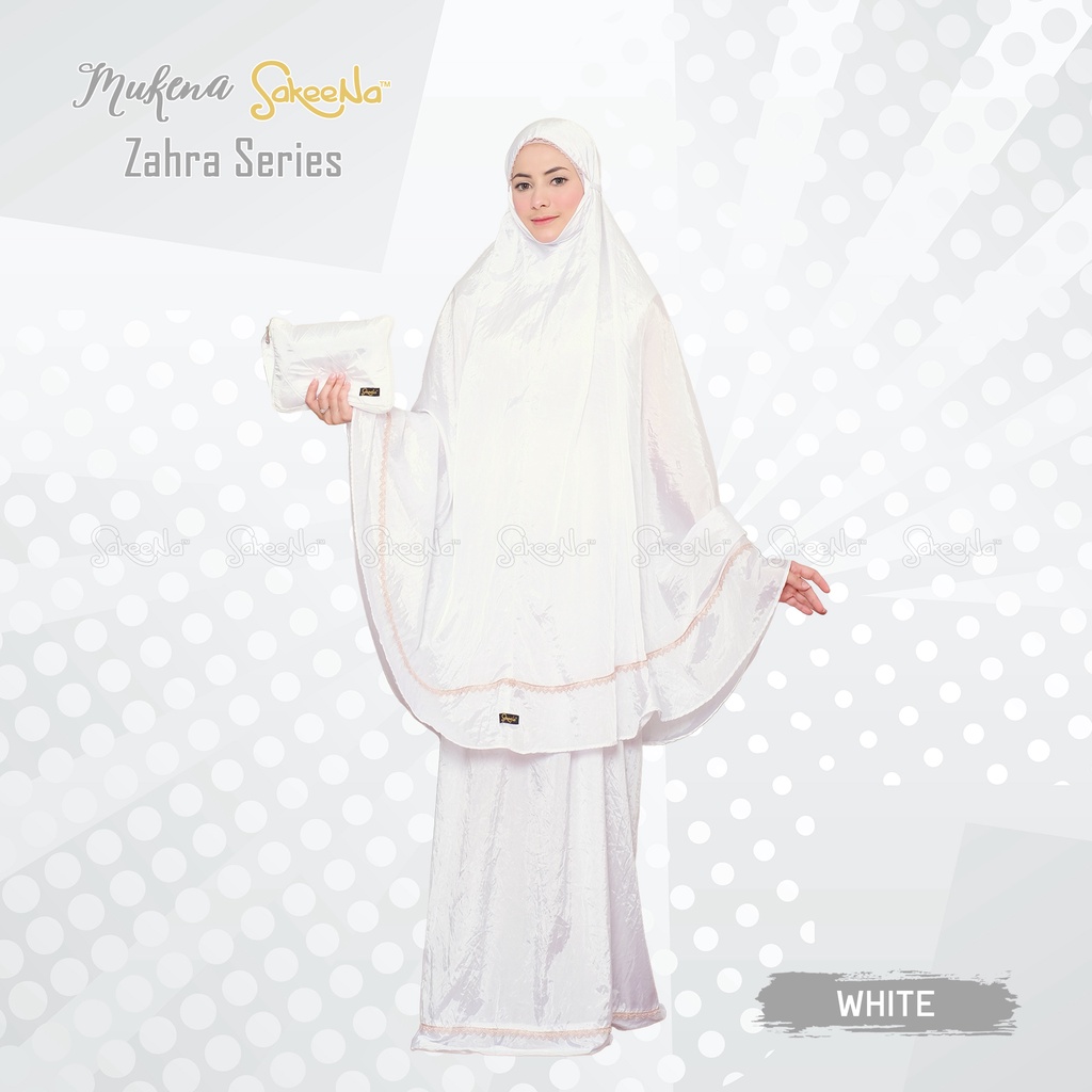 mukena zahra series sakeena travel parasut sajadah