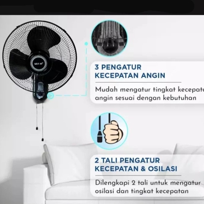 KIPAS ANGIN SEKAI DINDING 16&quot; WALLFAN SEKAI 16INCH WFN-1627 45WATT SNI