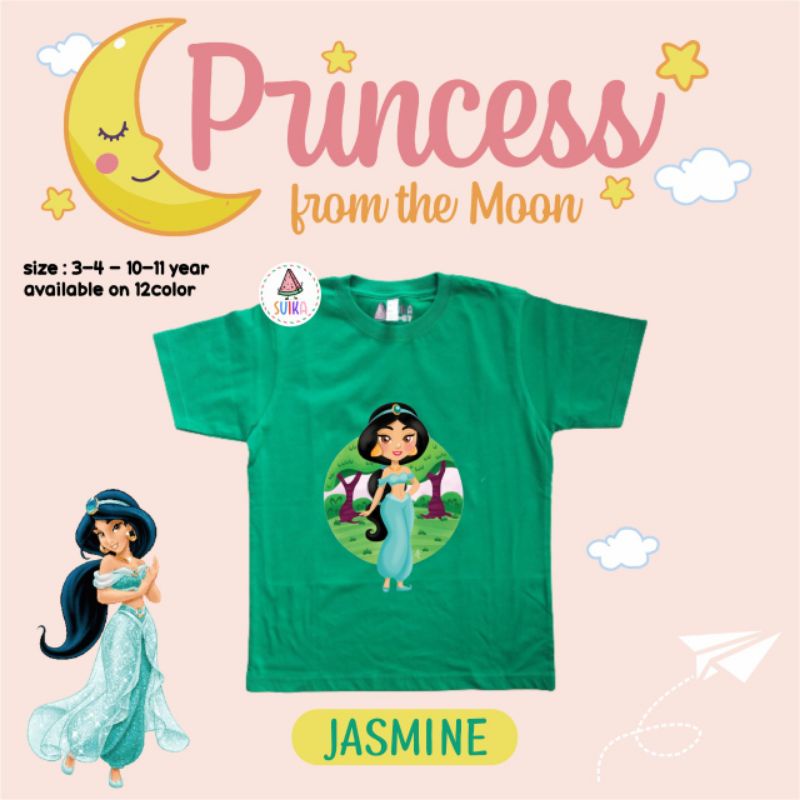 kaos anak dewasa remaja princess putri jasmine