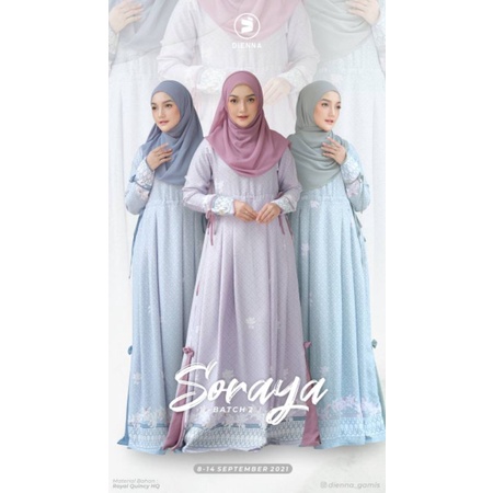 Gamis Soraya by Dienna (set Pashmina)