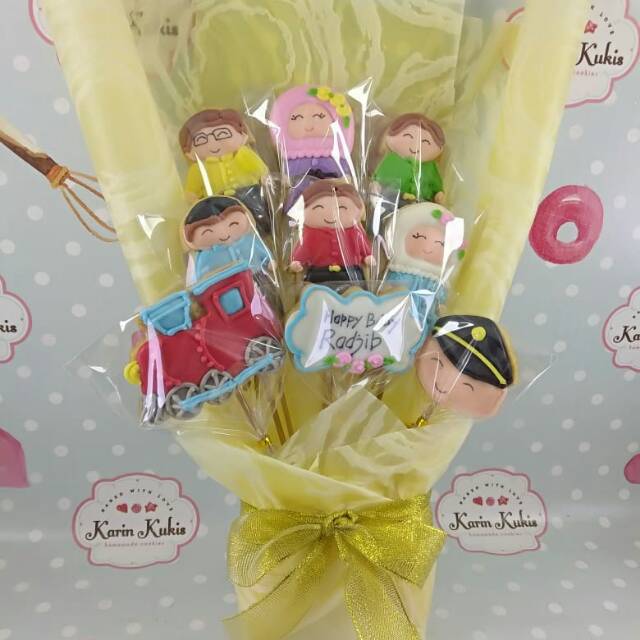

Buket Ulang Tahun tema Kereta Api kukis 9 pcs