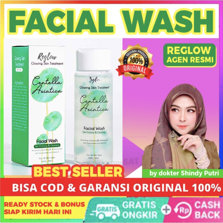 FACIAL WASH REGLOW RE GLOW ACNE PENGHILANG BEKAS JERAWAT SIMPLE SKINCARE BPOM REGLOW