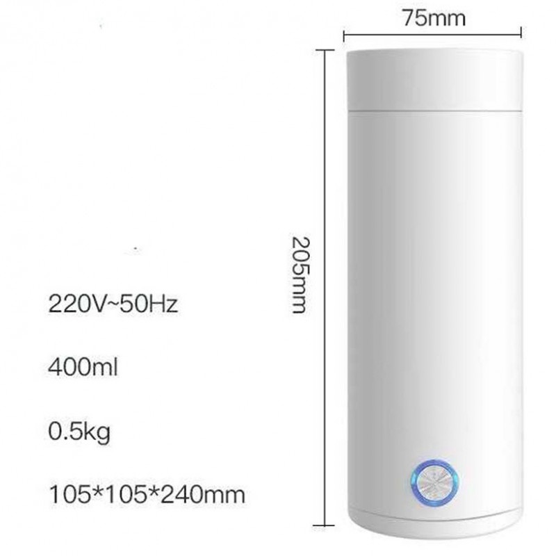 Botol Thermos Elektrik Pemanas Air Tumbler Thermal Cup 400ml Auto Off