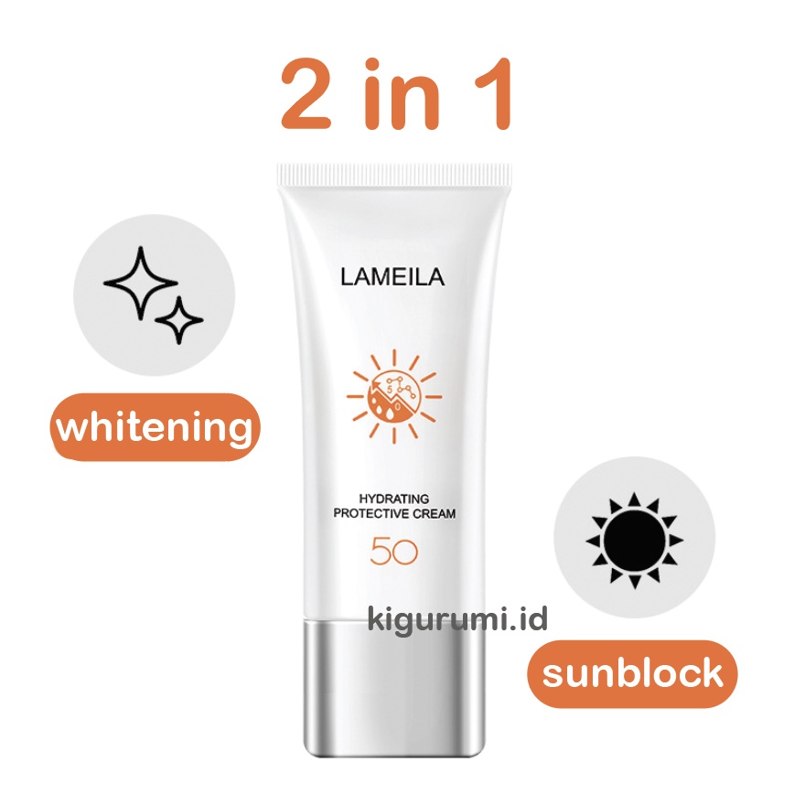 LAMEILA Sun Block SPF 50 Sun Screen Wajah White Sunblock Tahan 12 Jam PA+++ LA162 3058