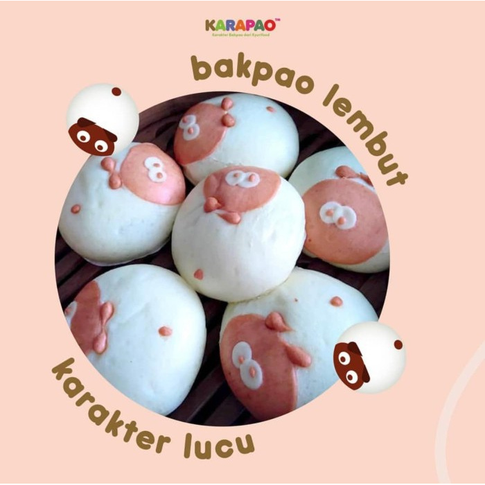 

Karapao Bakpao Frozen Karakter Halal dan Enak Rasa Coklat