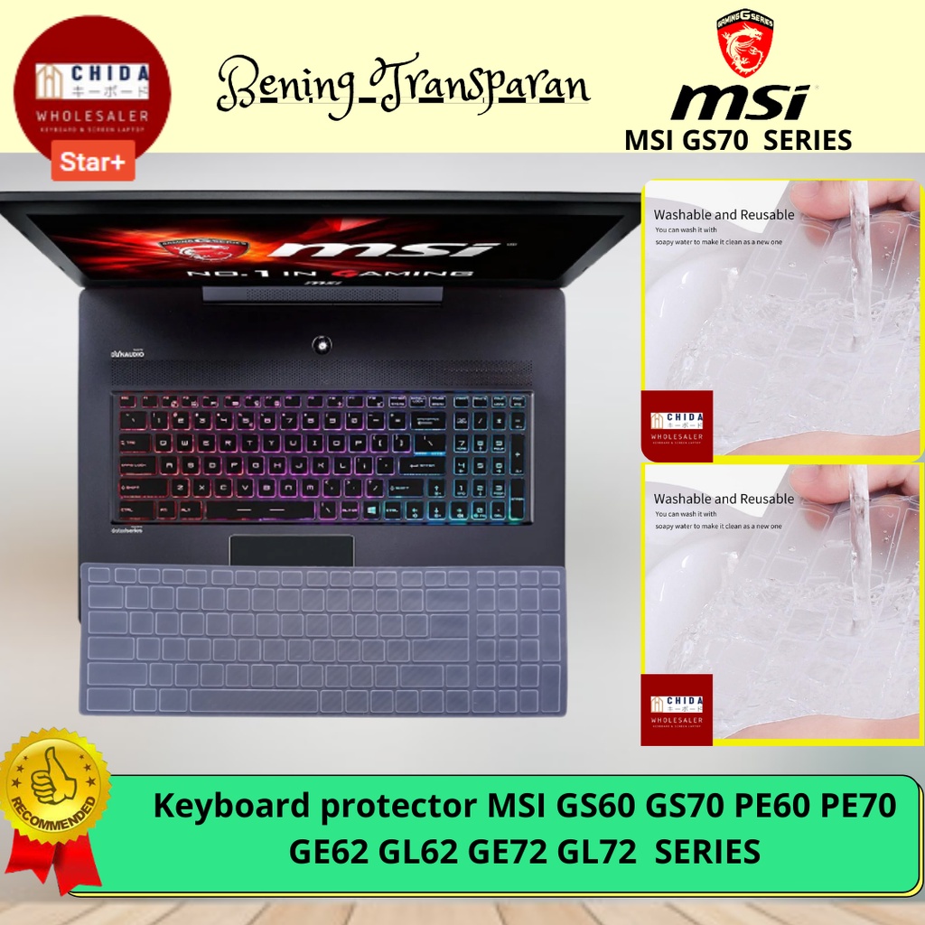 Keyboard Protector MSI GS60 GS70 PE60 PE70 GE62 GL62 GE72 GL72 Series Cover Keyboard Laptop