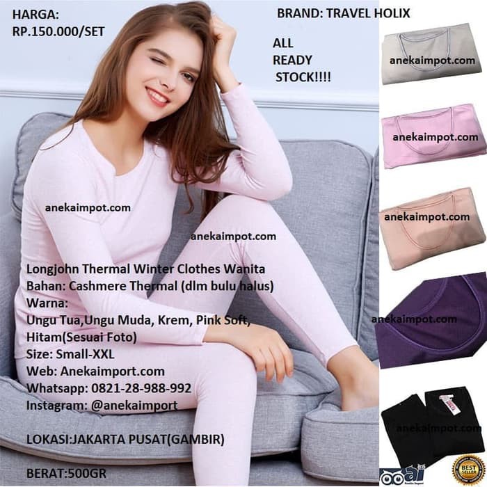 Baju Musim Dingin Longjohn Wanita, Long John Baju Musim Dingin Winter