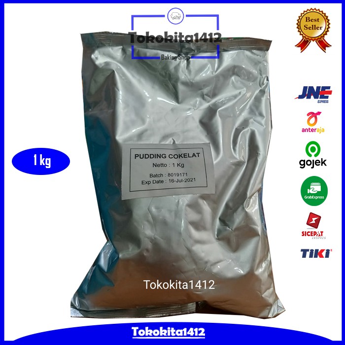 HAAN Pudding Powder Instant Mix Coklat 1 kg Bubuk Puding Kiloan