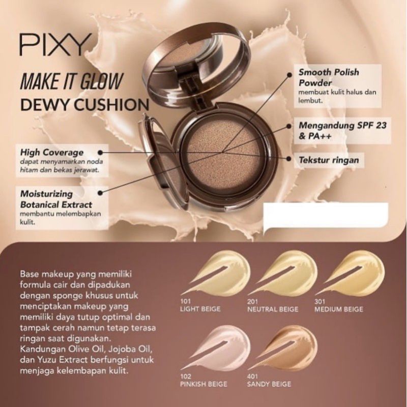 PIXY DEWY CUSHION  (MAKE IT GLOW) SPF23 &amp; PA++