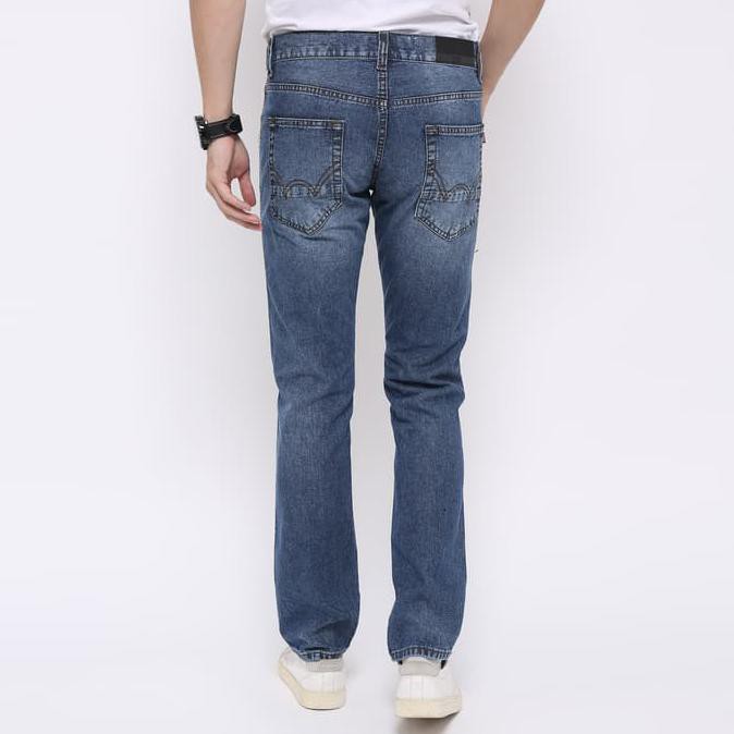 New Product Edwin Celana Jeans 508-12-33 Slim Fit Pria Panjang Medium Blue - Biru Muda, 31 Free