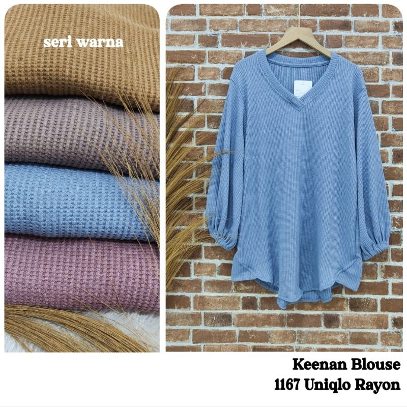 Kiran_OLShop / Keenan Blouse Uniqlo Rayon Terbaru dan Terpopuler ORI by Clarke