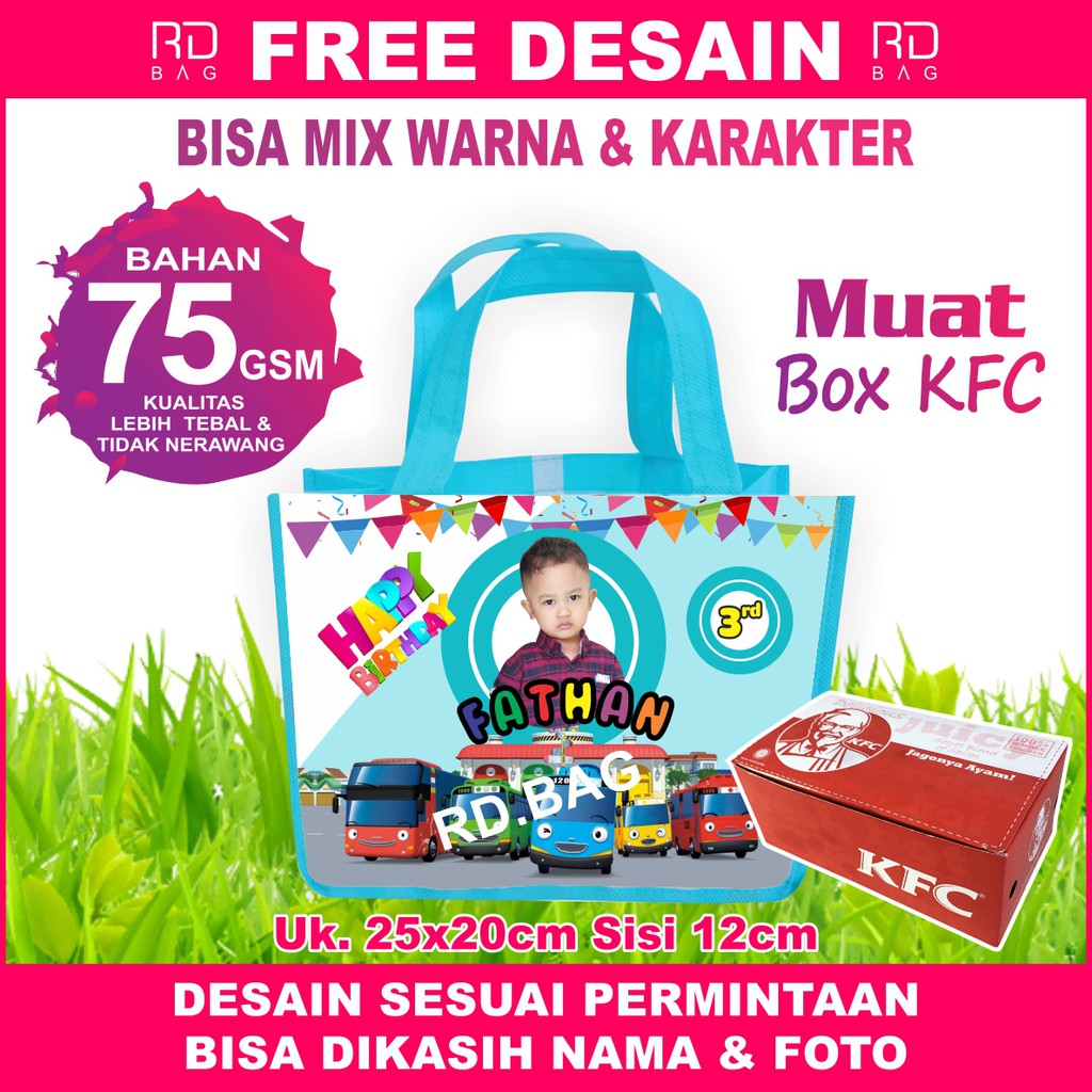 

Tas ultah custom / goodiebag custom
