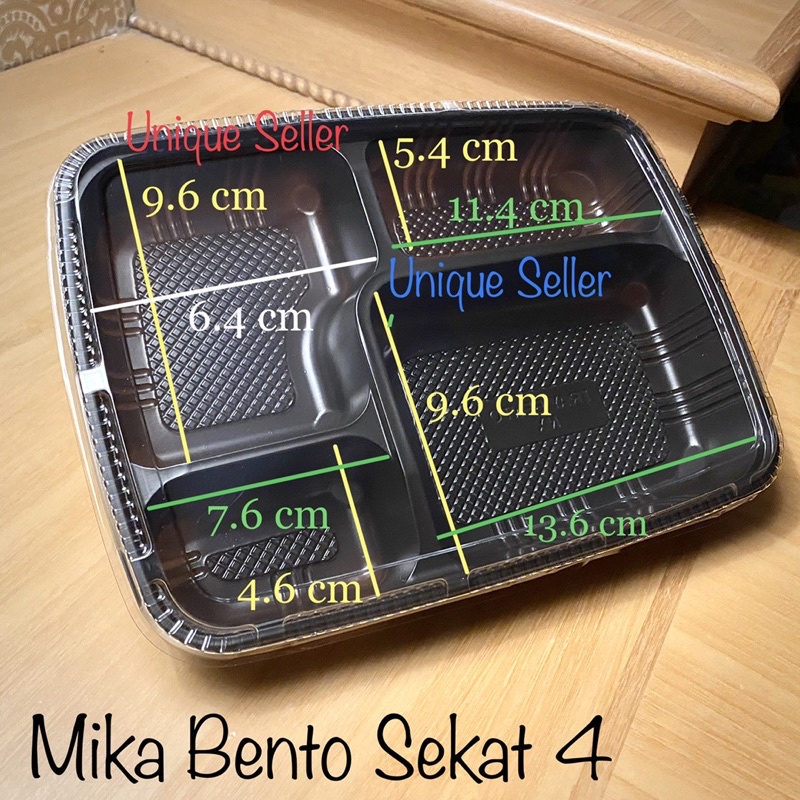 Mika Bento Sekat 2 / 3 / 4 / Tray Bento Sekat 2 3 4 Tebal isi 20 pcs