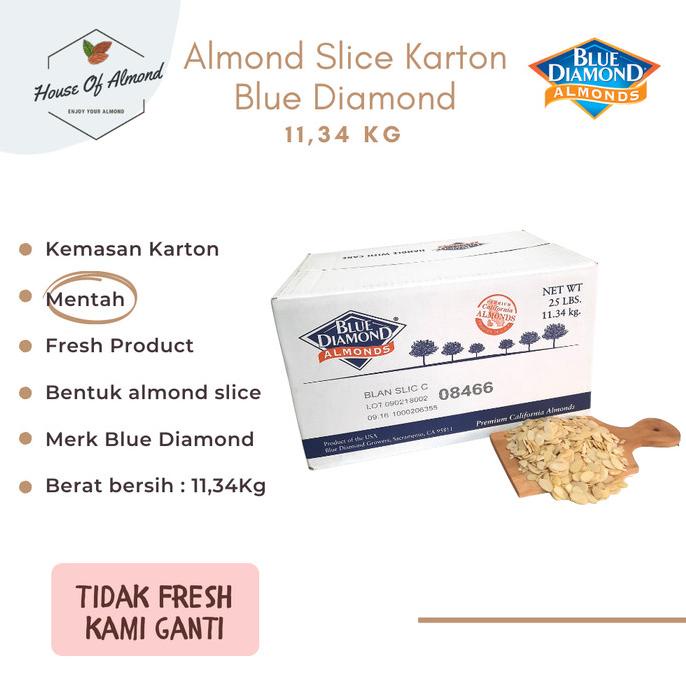 

Kacang Almond Slice Mentah Karton Blue Diamond 11,34Kg