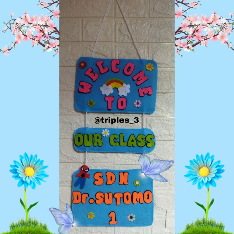 WELCOME SUSUN 3 / hiasan dinding/dekorasi sekolah/ wallpaper dinding