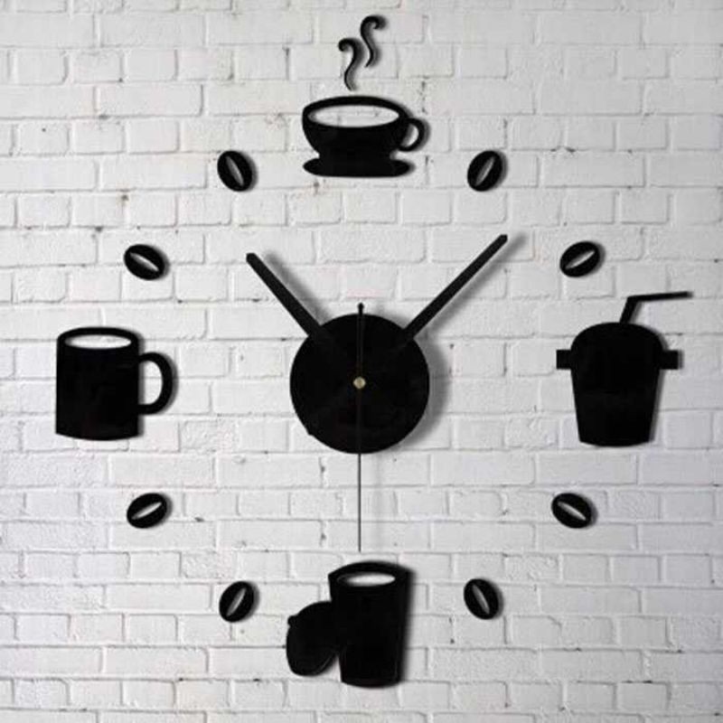 Jam Dinding DIY Giant Wall Clock Model Kopi Cafe - DIY-07