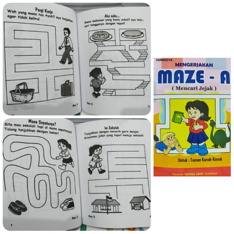 Buku Mengerjakan Maze / Buku Mencari Jejak - SERBA JAYA