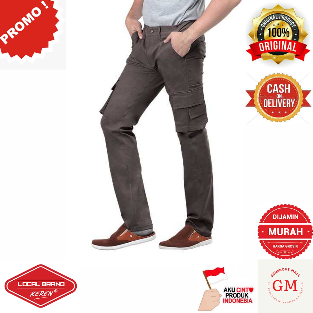 Celana Cargo Pria SWY INF 848 Brand Lokal Original Murah