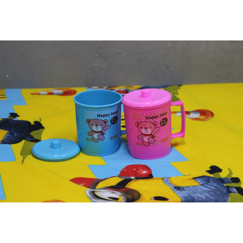 gelas air plus tutup plastik pelastik mug minum DLL lucu gelas air plus tutup plastik pelastik mug minum DLL lucu
