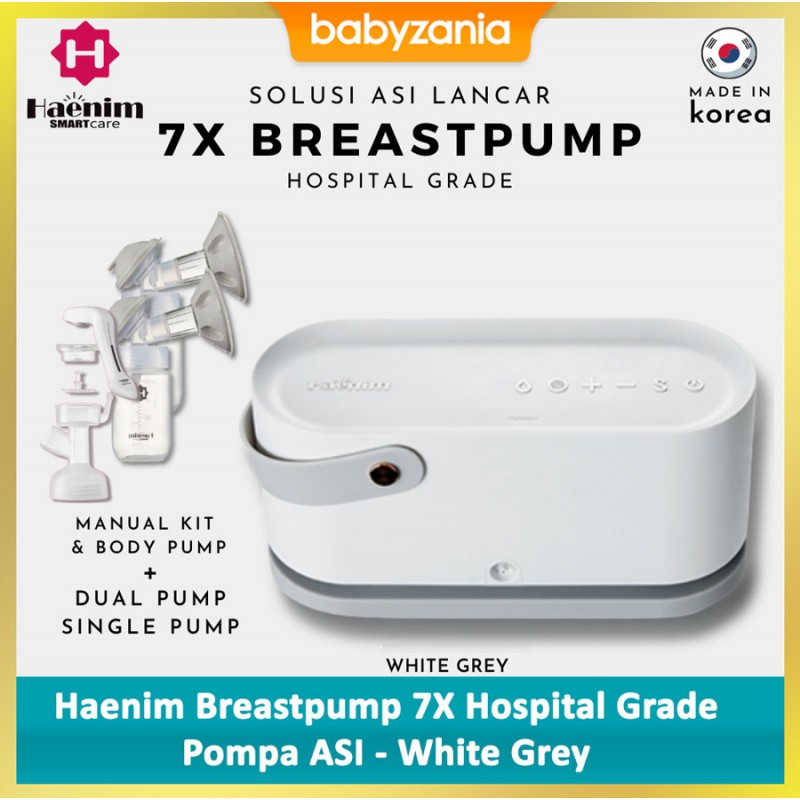 Haenim Breast Pump 7X Hospital Grade Pompa ASI - White Grey