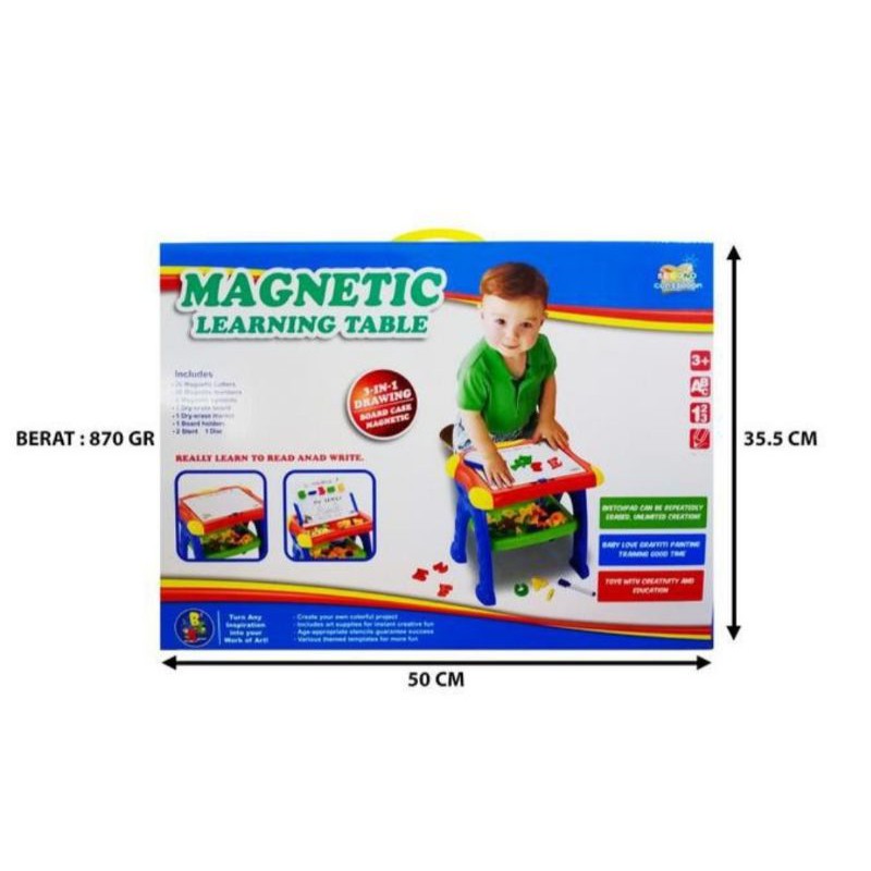 MAGNETIC LEARNING TABLE papan tulis alfabet magnet belajar menghitung