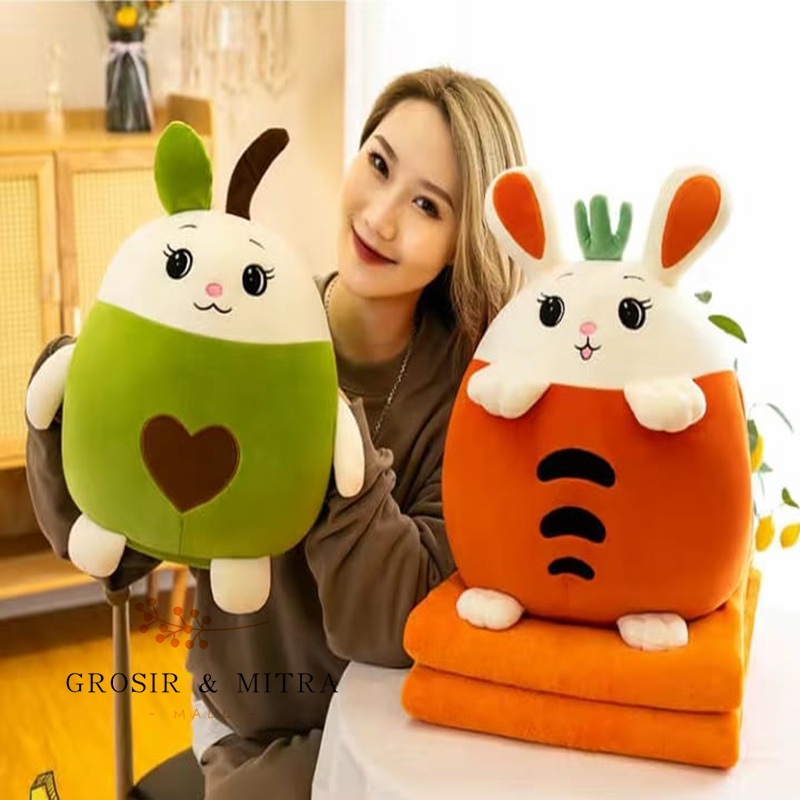 Balmut Bantal Selimut Balmut Buat Bantal Selimut Buah Anak Dewasa Set 2 in 1 Multifungsi Boneka Besar Isi Selimut Lucu Mainan Anak Perlengkapan Kamar Tidur Aestetic Ukuran Selimut -/+90x155cm