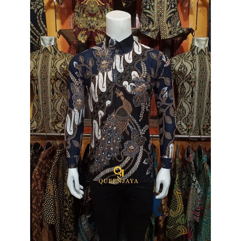 Agrapana Batik Slim Fit Batik Premium Kemeja Baju Batik Pria Lengan Panjang Slimfit Modern Ans Batik