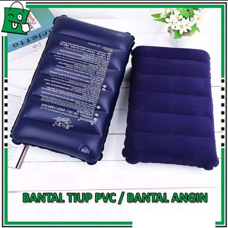 (Besar) Bantal Angin Kepala 45x30cm / Bantal Angin Tiup / Bantal Angin Traveling / Bantal Angin