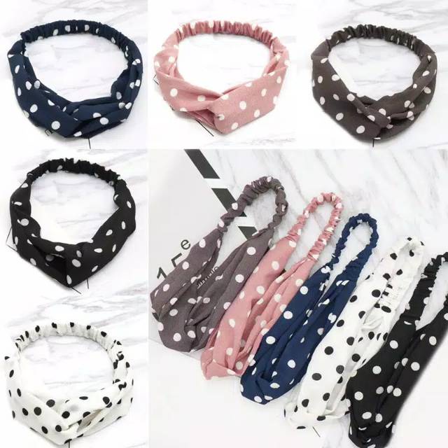 Bandana korea twist Headband Polkadot