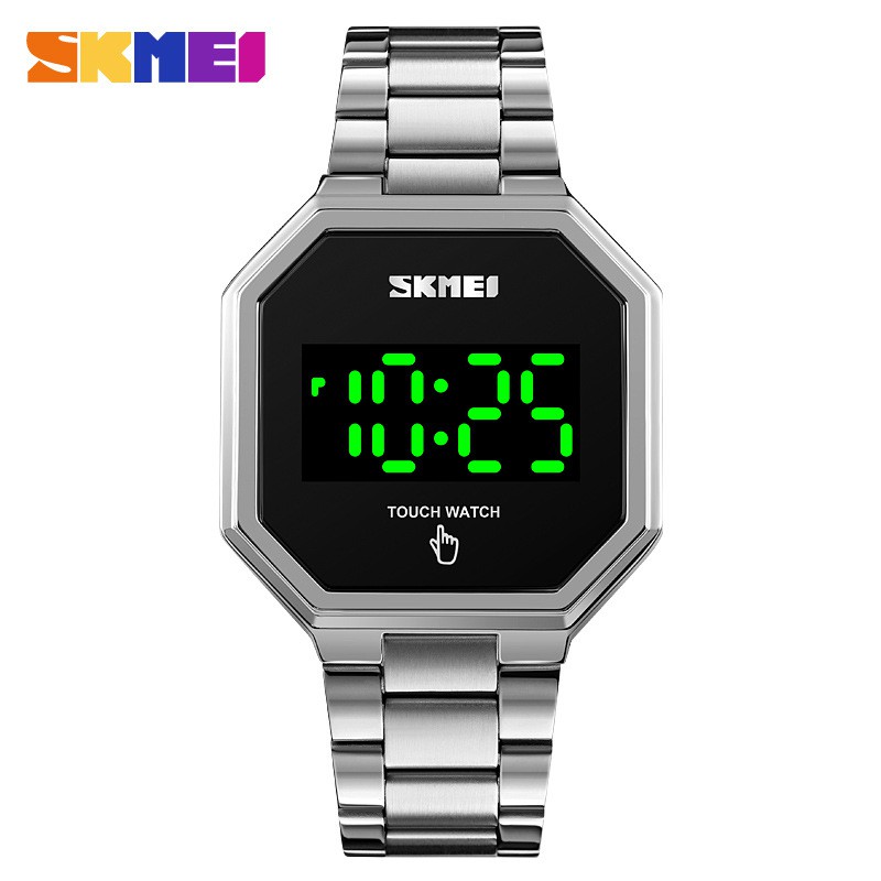 SKMEI 1696 Jam Tangan Pria Digital Layar Sentuh Tali Stainless WATCHKITE WKOS